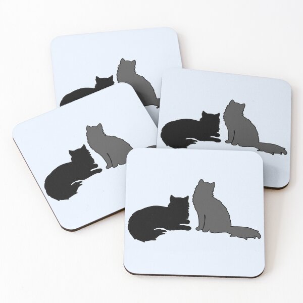 Item preview, Bree & Sel Looking At You (Black & Grey Cats) designed and sold by andmarstan.