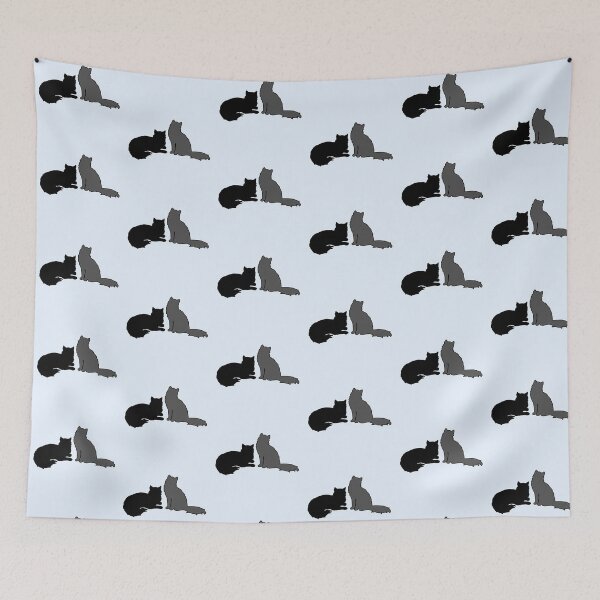 Item preview, Bree & Sel Looking At You (Black & Grey Cats) designed and sold by andmarstan.