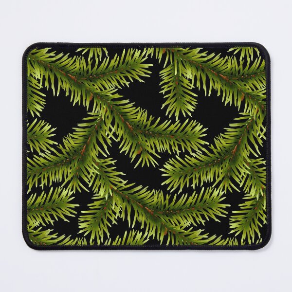 Item preview, Evergreen Branches Pattern - Black designed and sold by Kraina.