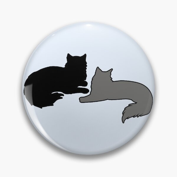 Item preview, Bree & Sel Lounging Around (Black & Grey Cats) designed and sold by andmarstan.