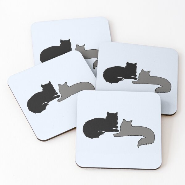 Item preview, Bree & Sel Lounging Around (Black & Grey Cats) designed and sold by andmarstan.