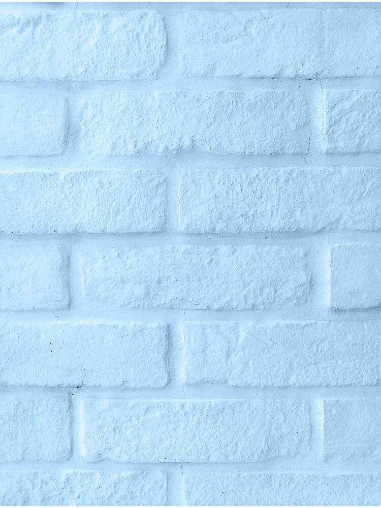 "Elegant Pastel Blue Brick Wall Pattern Boho Chabby Chic Minimalist
