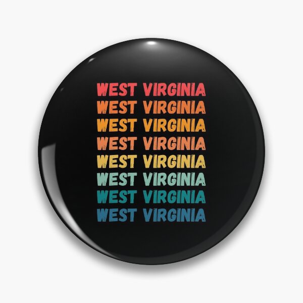 Artikelvorschau, WEST VIRGINIA - herhaalde retro vintage zonsondergangkleuren met een verontrust ontwerpeffect Grafisch T-shirt | Essentieel T-shirt entworfen und verkauft von printdot.