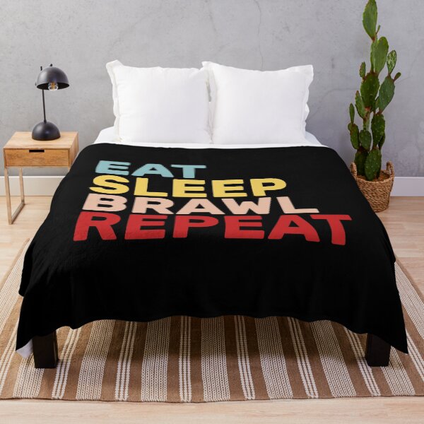 Aperçu de l'œuvre  RETRO Eat Sleep Brawl Repeat 2021 : cadeau pour fille-cadeau pour maman - cadeau pour soeur créée et vendue par charaf19.