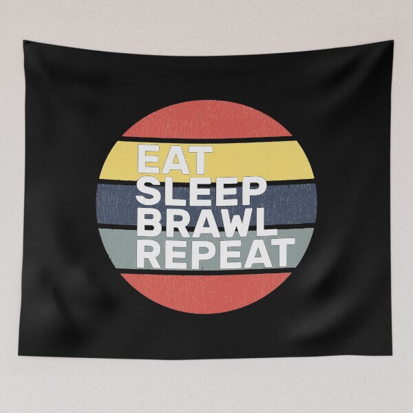 Item preview,  RETRO CERCLE Eat Sleep Brawl Repeat 2021 : gift for girl-gift for mom - gift for sister designed and sold by charaf19.