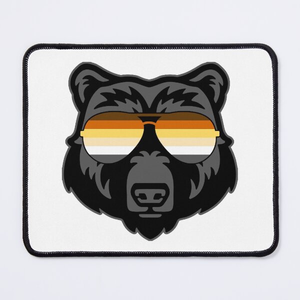 Item preview, Gay Bear wearing Bear Pride Flag Sunglasses designed and sold by Thelittlelord.