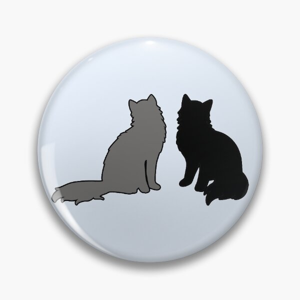 Item preview, Bree & Sel Twinning (Black & Grey Cats) designed and sold by andmarstan.