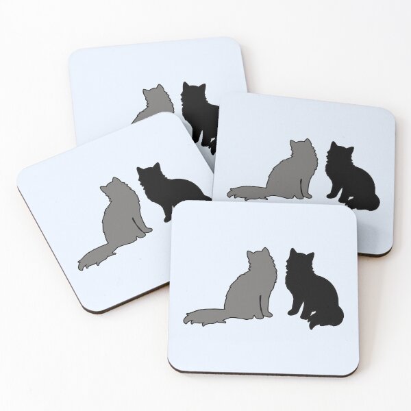 Item preview, Bree & Sel Twinning (Black & Grey Cats) designed and sold by andmarstan.