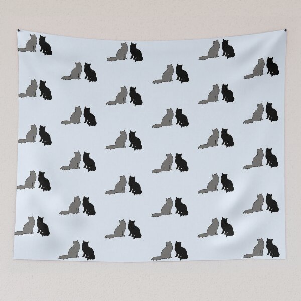 Item preview, Bree & Sel Twinning (Black & Grey Cats) designed and sold by andmarstan.