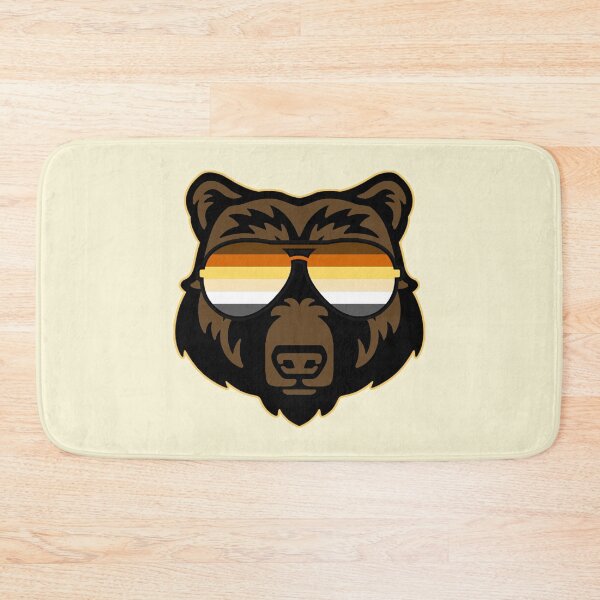 Item preview, Gay Bear wearing Bear Pride Flag Sunglasses designed and sold by Thelittlelord.