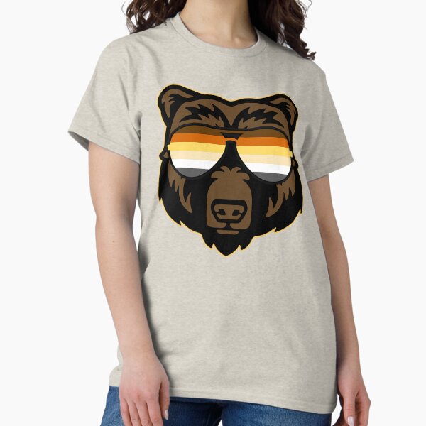 Item preview, Gay Bear wearing Bear Pride Flag Sunglasses designed and sold by Thelittlelord.
