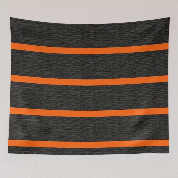 Item preview, Orange-Striped Faux Texture Black designed and sold by PharrisArt.