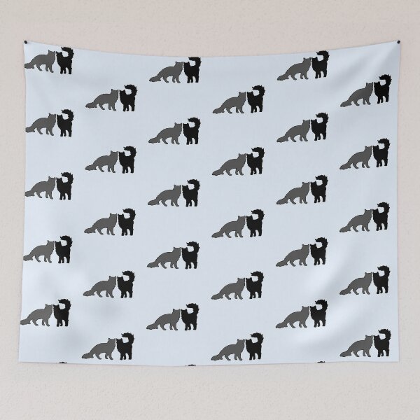 Item preview, Bree & Sel Feeling Spicy (Black & Grey Cats) designed and sold by andmarstan.