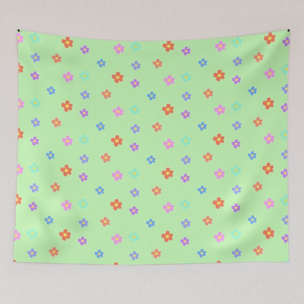 Item preview, Cute Flowers (green background) designed and sold by CPArtStudios.