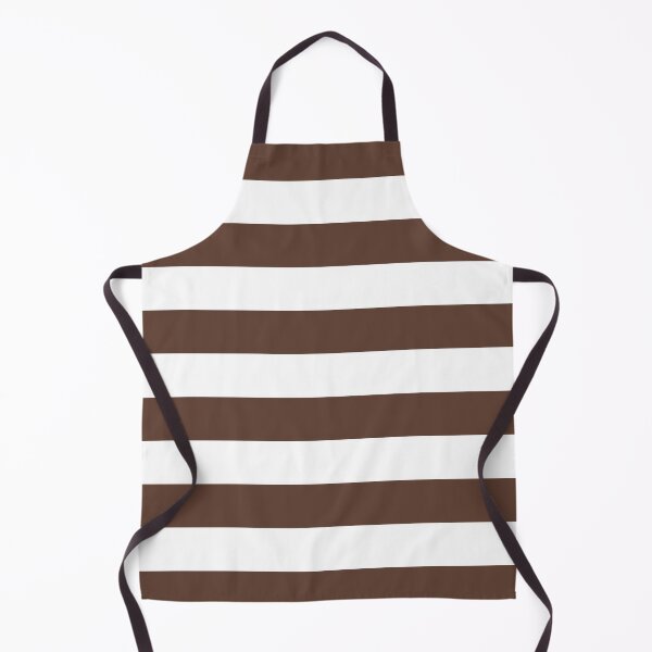 Item preview, Medium Brown and White Horizontal Stripe Pattern Pantone 2022 Trending Summer Color - Hue - Shade - Colour Downtown Brown 19-1223 designed and sold by ColorOfTheYears.