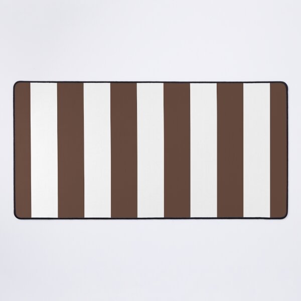 Item preview, Medium Brown and White Vertical Stripe Pattern Pantone 2022 Trending Summer Color - Hue - Shade - Colour Downtown Brown 19-1223 designed and sold by ColorOfTheYears.