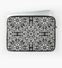 Black & White Folk Art Pattern Laptop Sleeve