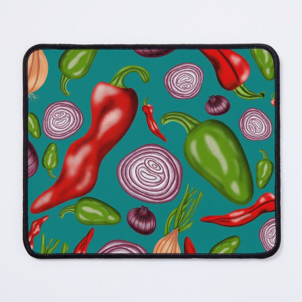 Item preview, Peppers and Onions Teal designed and sold by LadyTaneli.