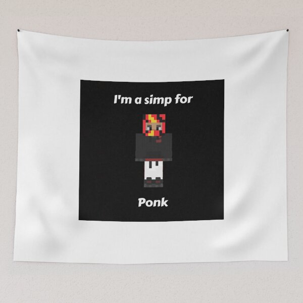 Item preview, I'm a simp for Ponk (Black Base) designed and sold by thecorvidking.