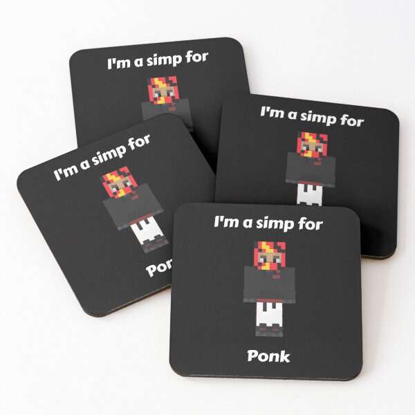 Item preview, I'm a simp for Ponk (Black Base) designed and sold by thecorvidking.