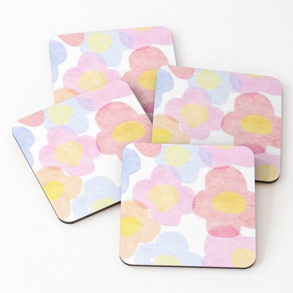 Item preview, Blue Pink Flowers Art designed and sold by BlackWidowShop.