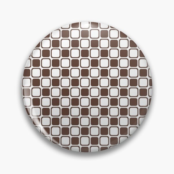 Item preview, Medium Brown and White Checkerboard Pattern Pantone 2022 Trending Summer Color - Hue - Shade - Colour Downtown Brown 19-1223 designed and sold by ColorOfTheYears.
