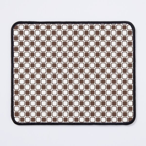 Item preview, Medium Brown and White Checkerboard Pattern Pantone 2022 Trending Summer Color - Hue - Shade - Colour Downtown Brown 19-1223 designed and sold by ColorOfTheYears.