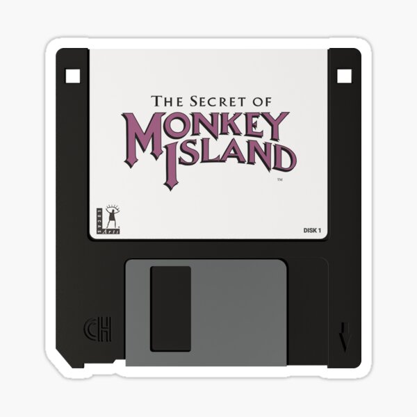 Item preview, Shhh it's a secret! - Monkey Island Nostalgic Floppy Disc - Classic Black designed and sold by Sturge.