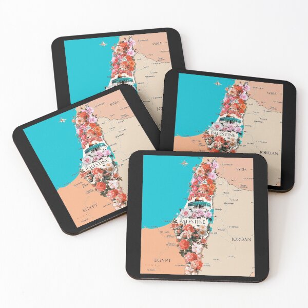 Item preview, Floral Roses Palestine Map Proud Palestinian Map Cities Al Quds Large City In Palestine County designed and sold by Dr.YesOrNo.