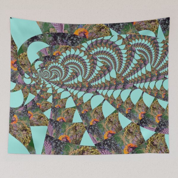Item preview, 'Cellia (Aqua Celestial)'-V.4 Psychedelic/ Animalia fractal wave pattern digital painting by The Raumier  designed and sold by N-W-T-S-I-O.