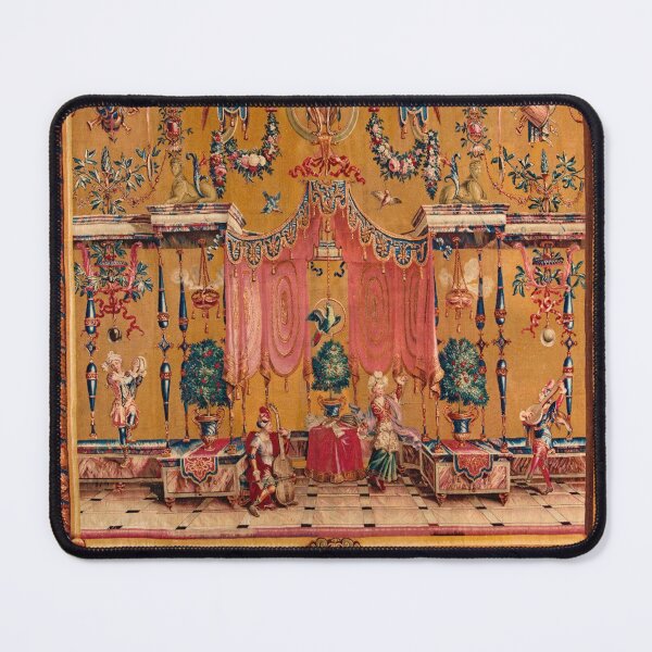 Item preview, MUSICIANS ANTIQUE GROTESQUE FRENCH TAPESTRY WITH BIRDS AND HARPIE designed and sold by BulganLumini.