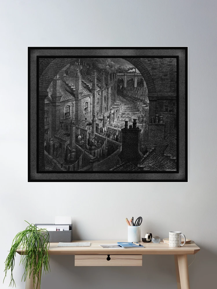 Sopra Londra in treno di Gustave Dore ArUno sguardo potente alla povertà e alla disperazione del XIX secolori Room Decor Poster Stampa artistica Over London by Rail by Gustave Dore Classical Art Xzendor7 Old Masters Reproductions Room Decor Poster Art Print