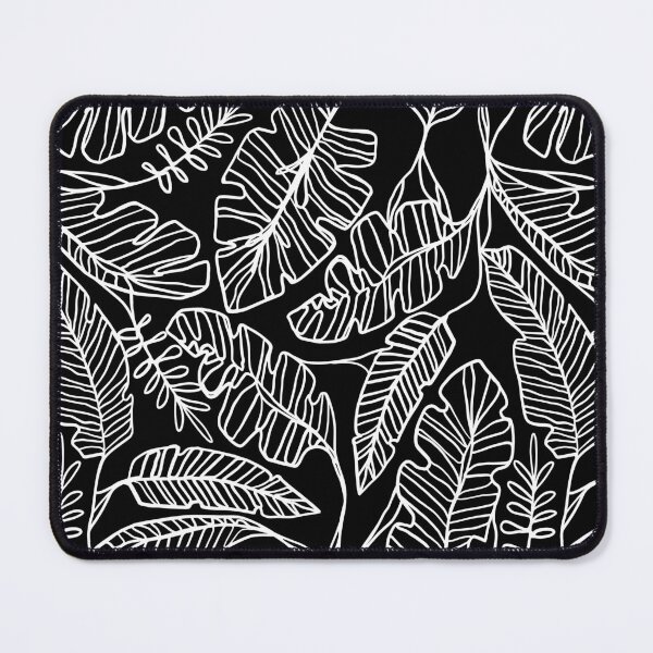 Item preview, Contour Line Leaves in Black designed and sold by latheandquill.
