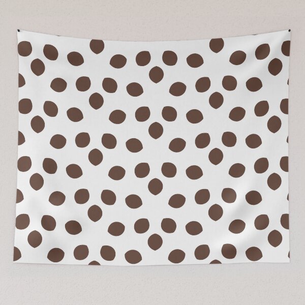 Item preview, Medium Brown and White Shape Ornamental Pattern Pantone 2022 Trending Summer Color - Hue - Shade - Colour Downtown Brown 19-1223 designed and sold by ColorOfTheYears.