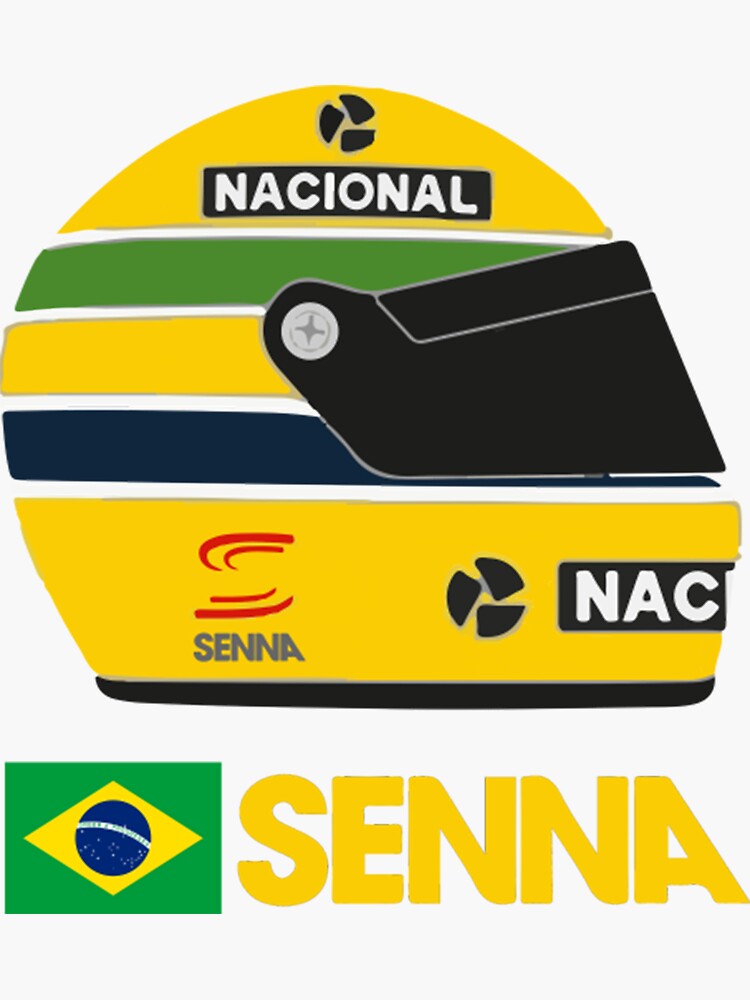 "Ayrton Senna " Sticker for Sale by MiniManiaPrint | Redbubble