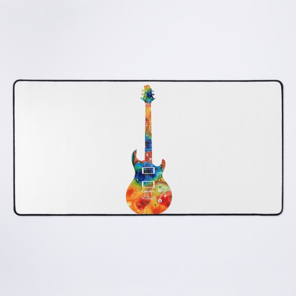 アート・デザイン・音楽 The electric guitar collection Colorful Mandala Guitars Music Art Metal Print by Sharon