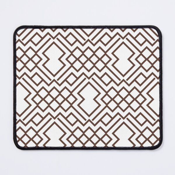 Item preview, Medium Brown and White Geometrical Shape Pattern Pantone 2022 Trending Summer Color - Hue - Shade - Colour Downtown Brown 19-1223 designed and sold by ColorOfTheYears.