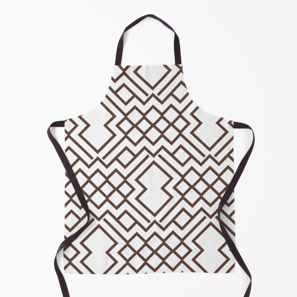 Item preview, Medium Brown and White Geometrical Shape Pattern Pantone 2022 Trending Summer Color - Hue - Shade - Colour Downtown Brown 19-1223 designed and sold by ColorOfTheYears.