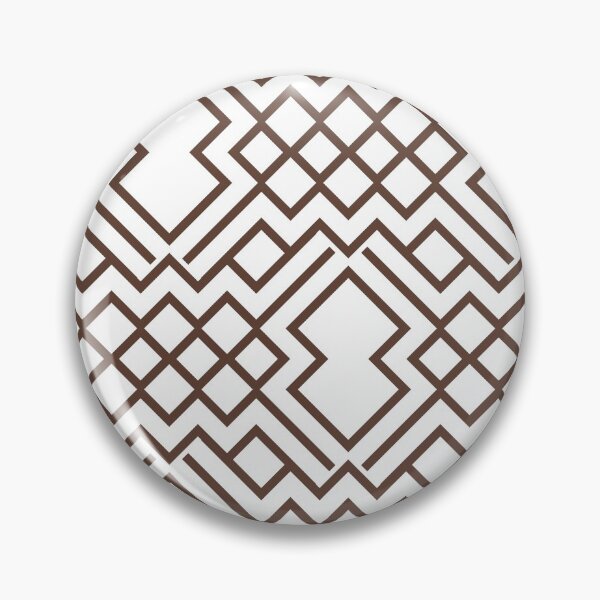 Item preview, Medium Brown and White Geometrical Shape Pattern Pantone 2022 Trending Summer Color - Hue - Shade - Colour Downtown Brown 19-1223 designed and sold by ColorOfTheYears.