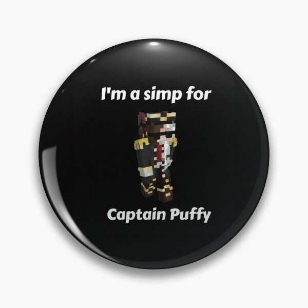 Item preview, I'm a simp for Captain Puffy (Black Base) designed and sold by thecorvidking.