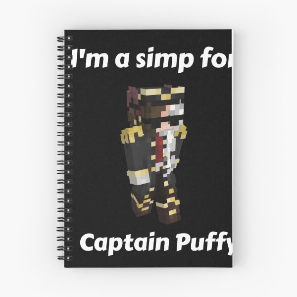 Item preview, I'm a simp for Captain Puffy (Black Base) designed and sold by thecorvidking.