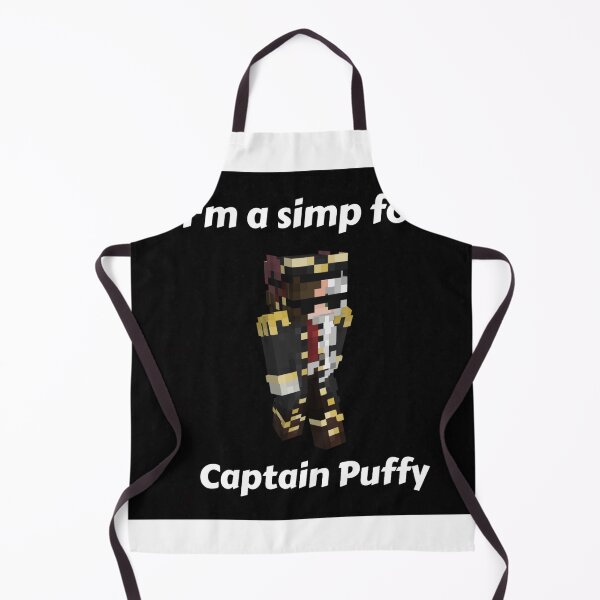 Item preview, I'm a simp for Captain Puffy (Black Base) designed and sold by thecorvidking.