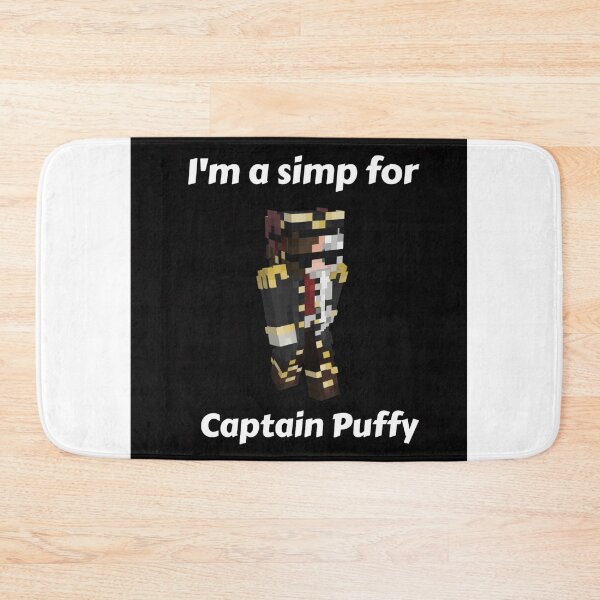 Item preview, I'm a simp for Captain Puffy (Black Base) designed and sold by thecorvidking.