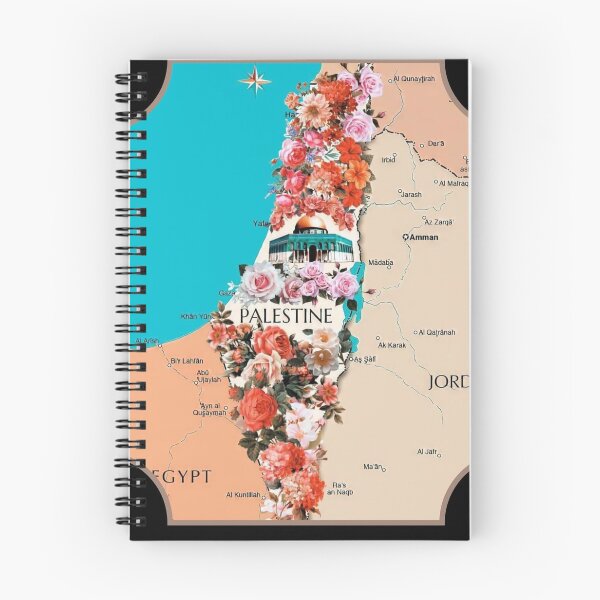 Item preview, Floral Roses Palestine Map Proud Palestinian Map Cities Al Quds Large City In Palestine County designed and sold by Dr.YesOrNo.