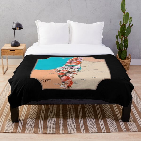 Item preview, Floral Roses Palestine Map Proud Palestinian Map Cities Al Quds Large City In Palestine County designed and sold by Dr.YesOrNo.