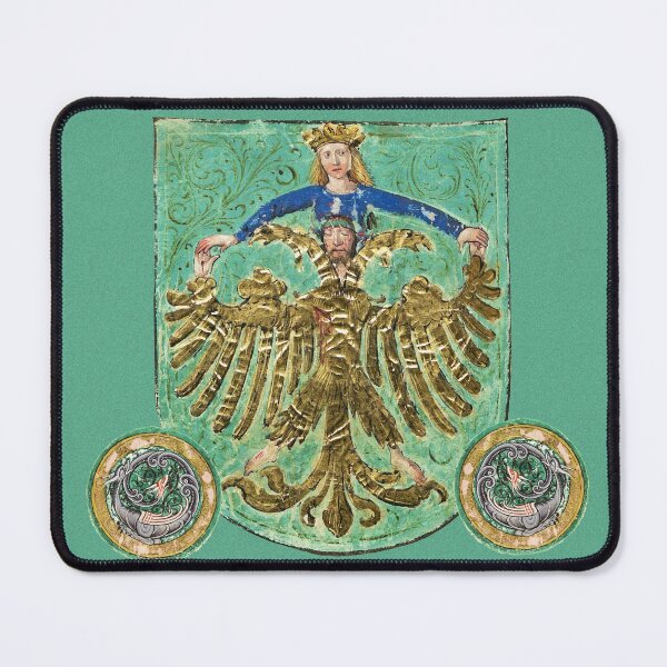 Item preview, ALCHEMICAL SYMBOLISM Golden Eagle Coiled Dragons in Gold Green Blue designed and sold by BulganLumini.