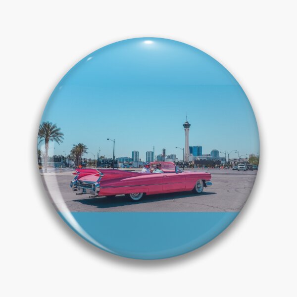 Item preview, Super Crazy Classic Car - Hot August Nights, pink sport cars in town with palm trees designed and sold by navuno.
