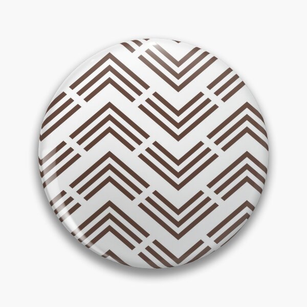 Item preview, Medium Brown and White Rhombus Arrow Pattern Pantone 2022 Trending Summer Color - Hue - Shade - Colour Downtown Brown 19-1223 designed and sold by ColorOfTheYears.