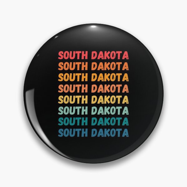 Artikelvorschau, SOUTH DAKOTA - herhaalde retro vintage zonsondergangkleuren met een verontrust ontwerpeffect Grafisch T-shirt | Essentieel T-shirt entworfen und verkauft von printdot.