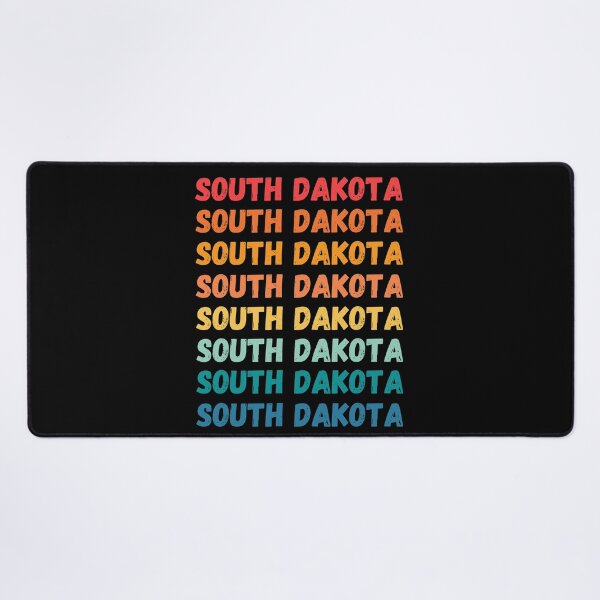 Item preview, SOUTH DAKOTA - repeated retro vintage sunset colors with a distressed design effect Graphic T-Shirt | Essential T-shirt designed and sold by printdot.